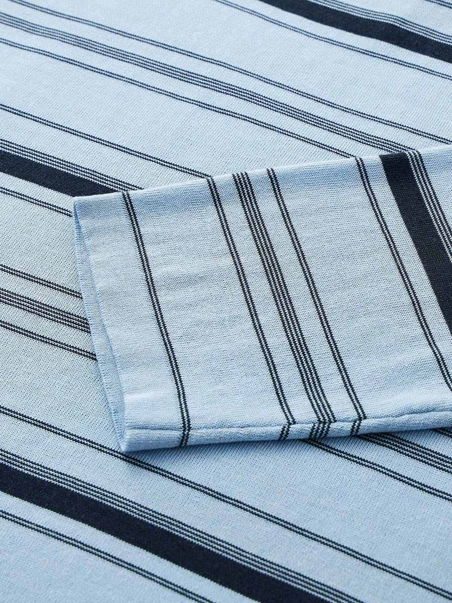 COMOBOCA Women's Striped Back Tie Knit Sweater