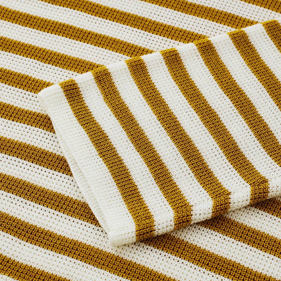 COMOBOCA Women's Striped Sailor Collar Tie Front Knit Sweater