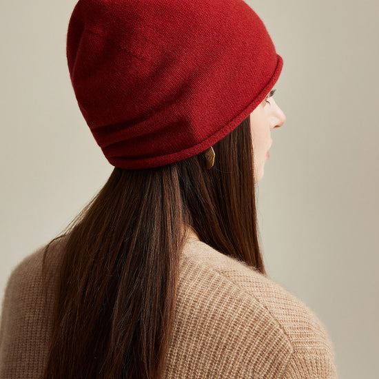 COMOBOCA 100% Cashmere Women's Slouchy Knit Beanie