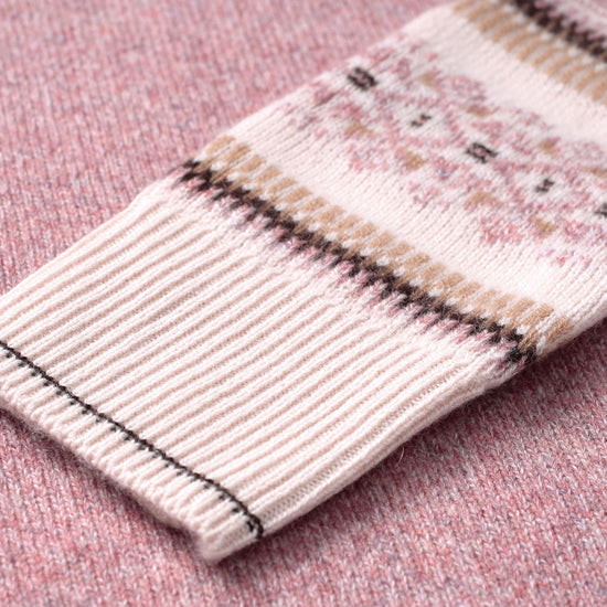 COMOBOCA 100% Cashmere Women's Intricate Sleeve Knit Sweater