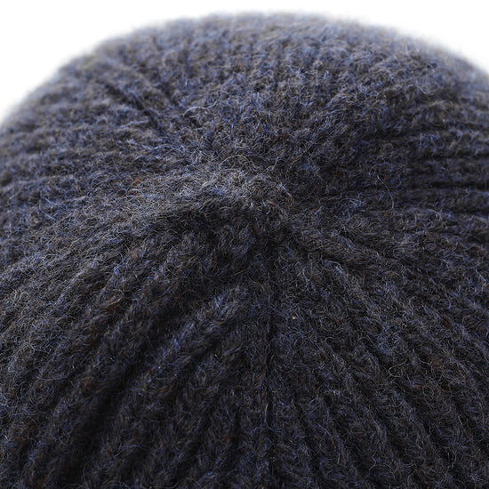 COMOBOCA 100% Wool Men's Striped Ribbed Knit Beanie