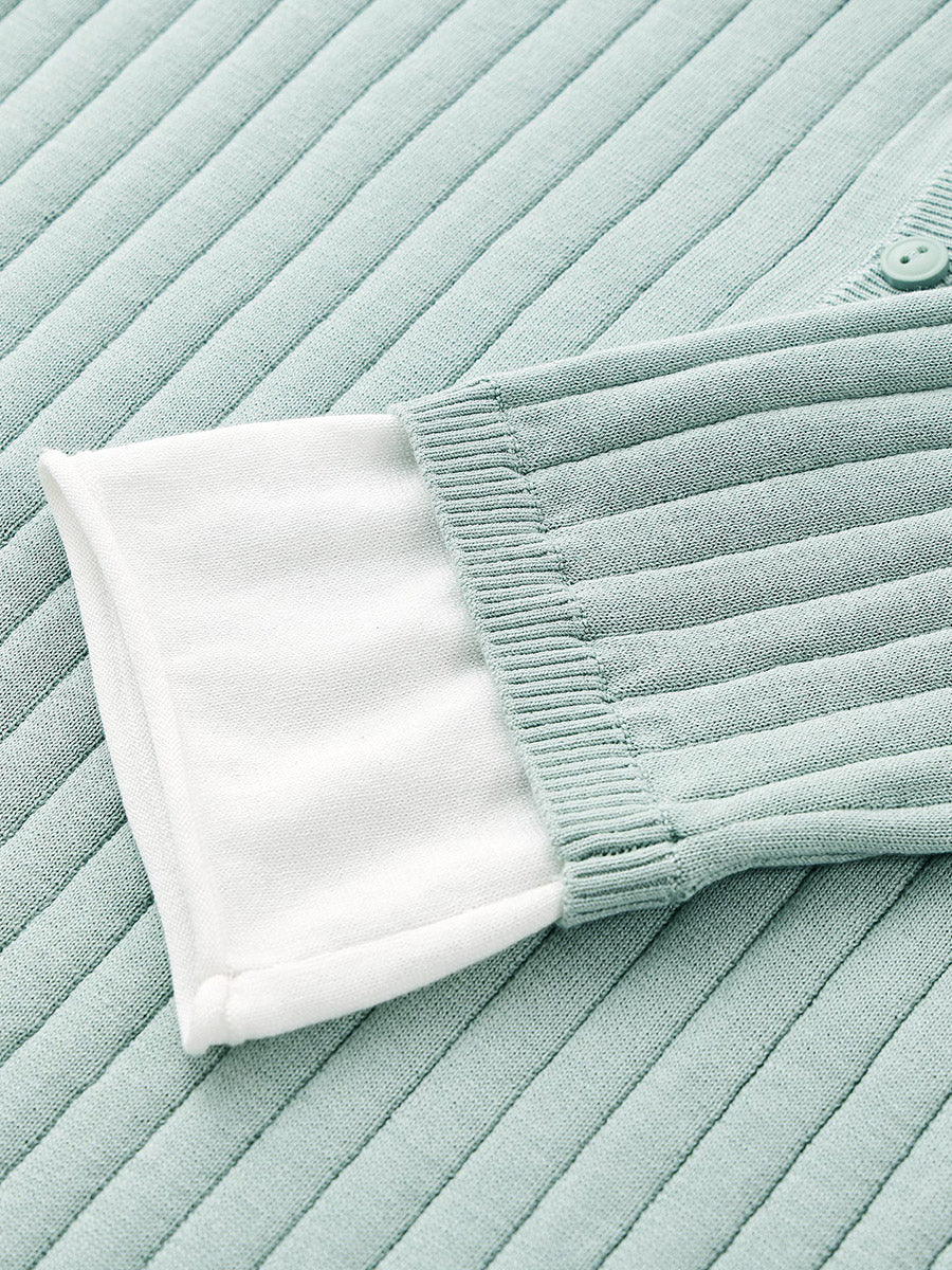 COMOBOCA Women's Layered Ribbed Knit Hooded Henley Top