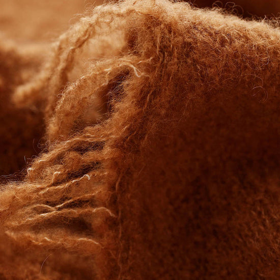 COMOBOCA Women's Fringed Triangle Knit Scarf