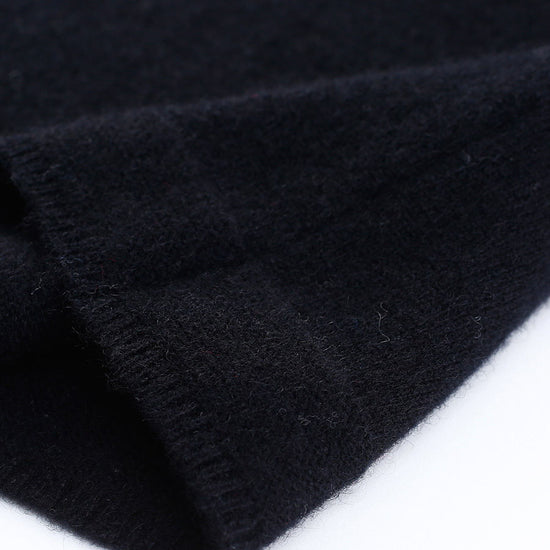 COMOBOCA 100% Cashmere Women's Knit Sweater with Colorful Cuffs