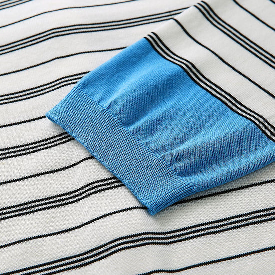 COMOBOCA Women's Striped Color Block Button Front Cardigan