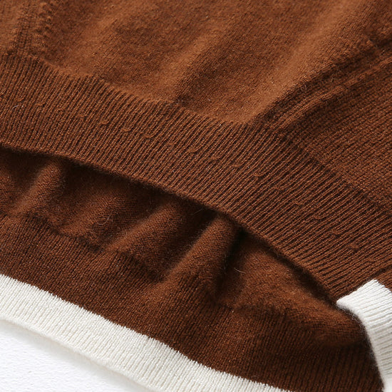 COMOBOCA 100% Cashmere Women's Sailor Collar Sweater