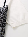COMOBOCA Women's 2-in-1 Bandana Print Knit Top