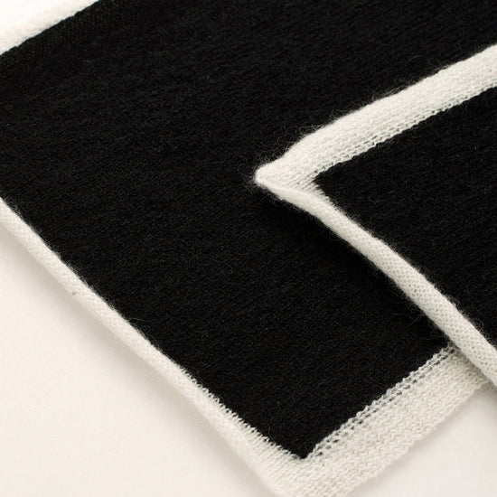 COMOBOCA 100% Cashmere Women's Striped Knit Scarf