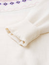 COMOBOCA 100% Wool Kids' Jacquard Round Neck Sweater