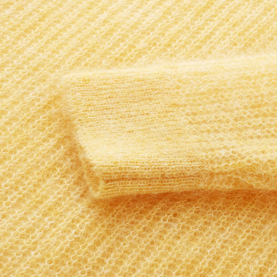 COMOBOCA Women's Mohair Sheer Knit Round Neck Sweater