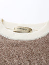 COMOBOCA 100% Cashmere Women's Color Block Plaid Sweater