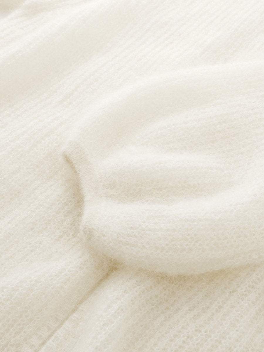 COMOBOCA Women's Mohair Fluffy Open Front Cardigan