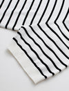 COMOBOCA Women's Striped Short Sleeve Knit Cardigan