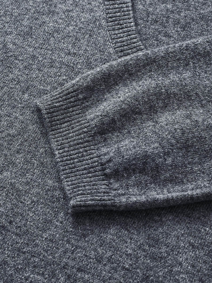COMOBOCA 100% Wool Women's Oversized U-Neck Sweater