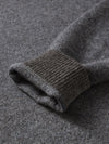 COMOBOCA 100% Cashmere Men's Mock Neck Jacquard Sweater