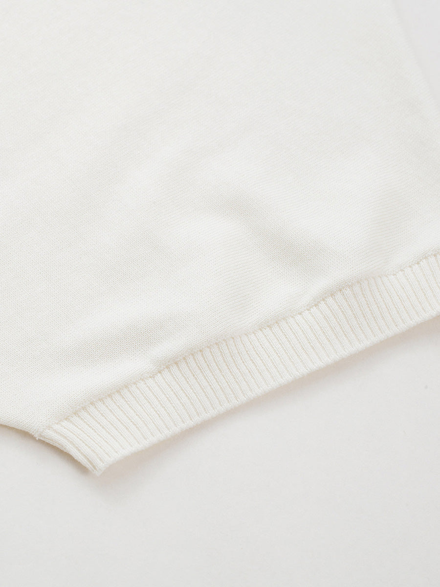 COMOBOCA Women's Leopard Cat Embroidered Knit T-Shirt