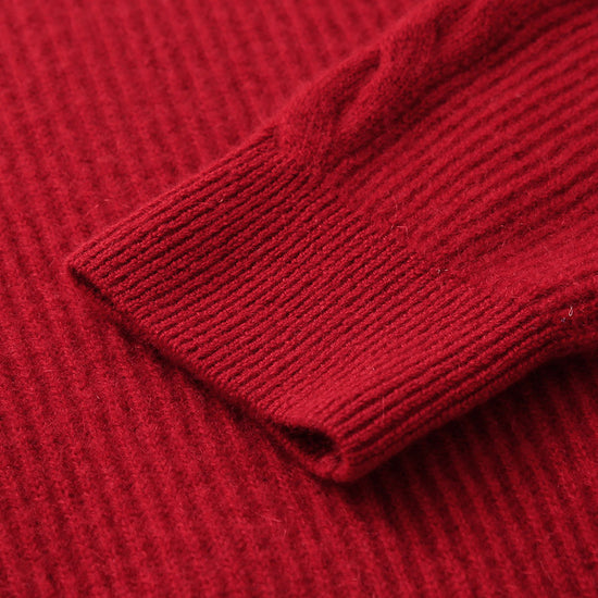 COMOBOCA 100% Cashmere Women's Ribbed Zip Knit Cardigan Hoodie
