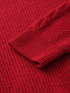 COMOBOCA 100% Cashmere Women's Ribbed Zip Knit Cardigan Hoodie