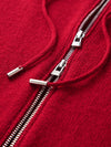 COMOBOCA 100% Cashmere Women's Knit Zip Cardigan Hoodie