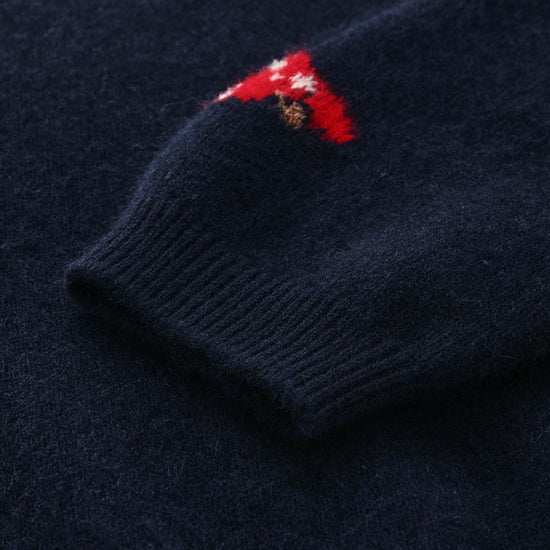 COMOBOCA Women's Wool Christmas Themed Round Neck Sweater