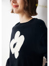 COMOBOCA 100% Cashmere Women's Floral Knit Sweater