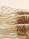COMOBOCA 100% Cashmere Women's Paisley Pattern Fringed Scarf