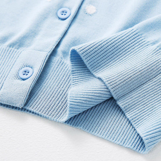 COMOBOCA Women's Lyocell Polka Dot Knit Cardigan