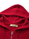COMOBOCA 100% Cashmere Women's Knit Zip Cardigan Hoodie
