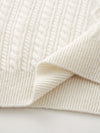COMOBOCA 100% Cashmere Women's Cable Knit Button Front Sweater