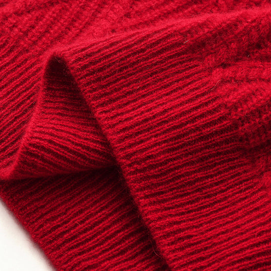 COMOBOCA 100% Cashmere Women's Cable Knit Sweater