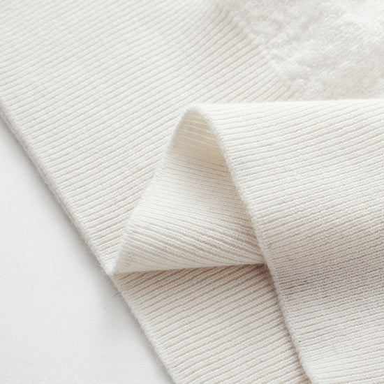 COMOBOCA 100% Wool Women's Ruffled Mock Neck Knit Sweater