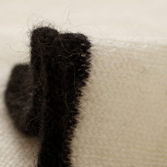 COMOBOCA 100% Cashmere Women's Striped Knit Scarf