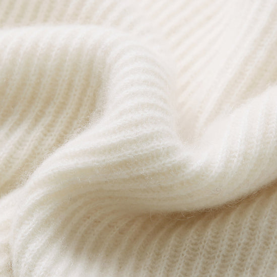 COMOBOCA 100% Cashmere Women's V-Neck Loose Knit Sweater