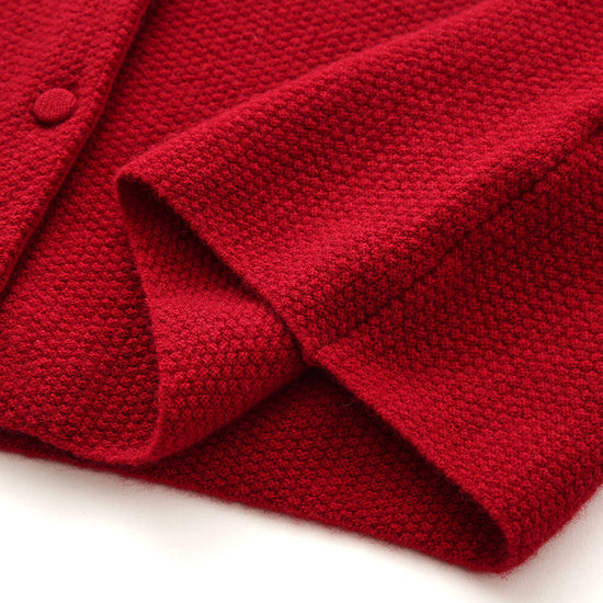 COMOBOCA 100% Cashmere Women's Button Front Knit Cardigan