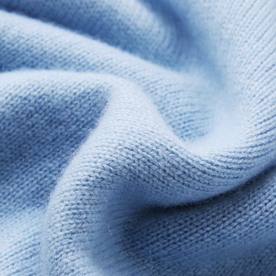 COMOBOCA 100% Wool Kids' Ribbed Round Neck Sweater