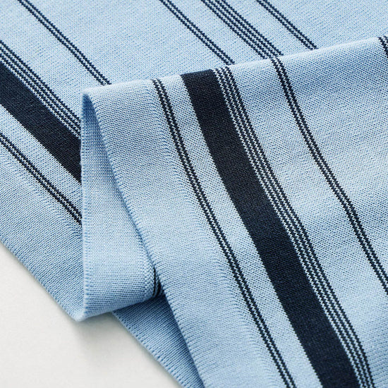 COMOBOCA Women's Striped Back Tie Knit Sweater