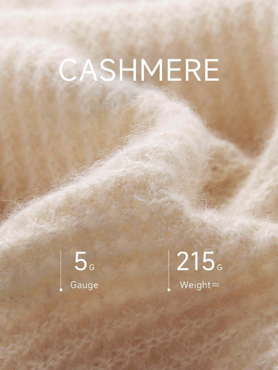 COMOBOCA 100% Cashmere Women's Cable Knit Sweater