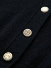 COMOBOCA 100% Cashmere Women's Sailor Collar Cardigan