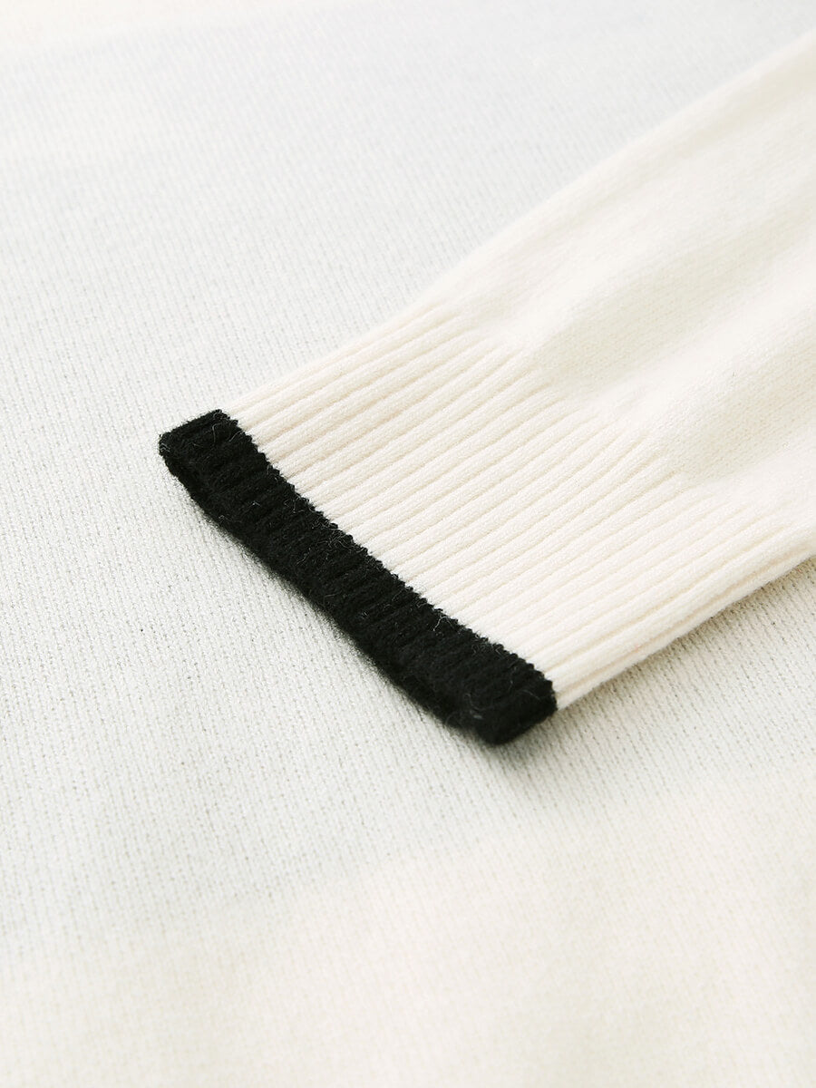 COMOBOCA 100% Cashmere Women's Nordic Reindeer Knit Sweater
