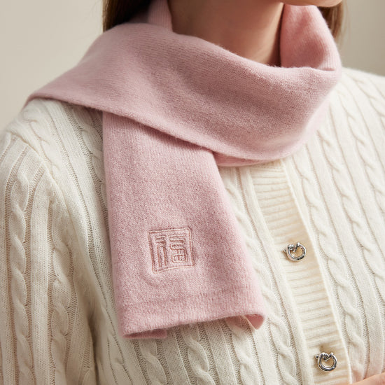 COMOBOCA 100% Cashmere Women's Embroidered Scarf