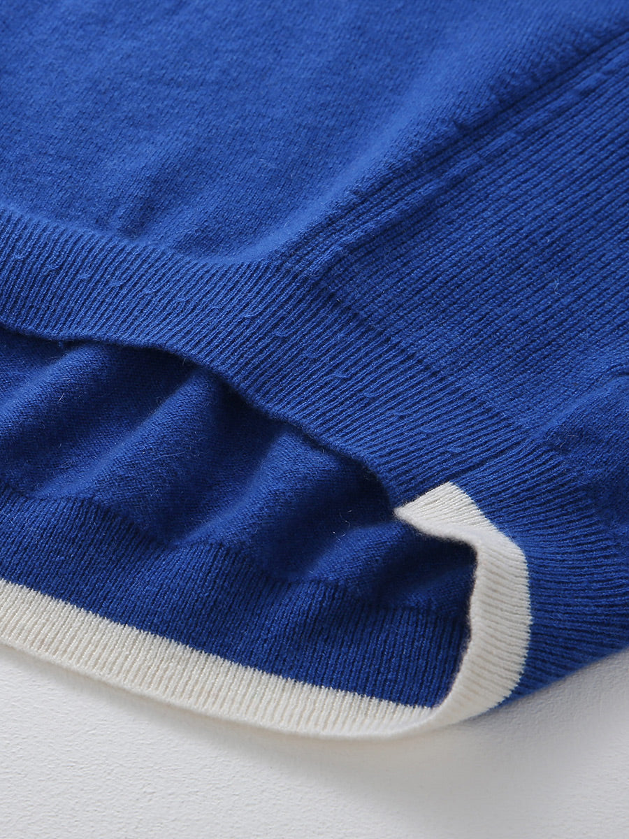 COMOBOCA 100% Cashmere Women's Sailor Collar Sweater