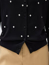 COMOBOCA Women's Lyocell Polka Dot Knit Cardigan