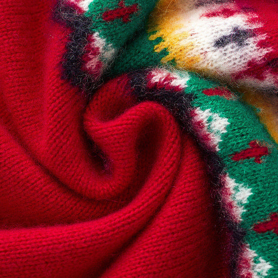 COMOBOCA 100% Cashmere Women's Fair Isle Sweater
