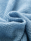 COMOBOCA Women's Tie-Neck Waffle Knit Top