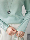COMOBOCA 100% Cashmere Women's Round Neck Knit sweater