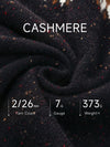 COMOBOCA 100% Cashmere Women's Cable Fair Isle Turtleneck Sweater