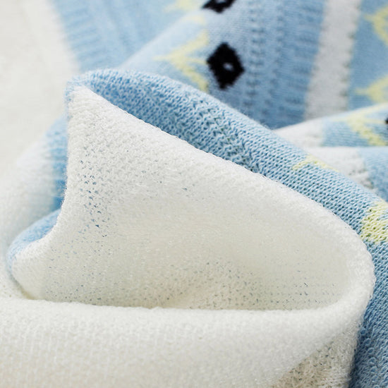 COMOBOCA Women's Fair Isle Striped Knit Top