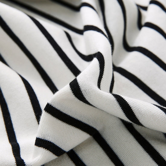 COMOBOCA Women's Striped Henley Button Knit Sweater