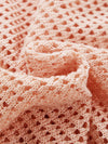 COMOBOCA Women's Openwork Mesh Knit Button Front Top