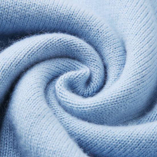 COMOBOCA 100% Wool Kids' Ribbed Round Neck Sweater